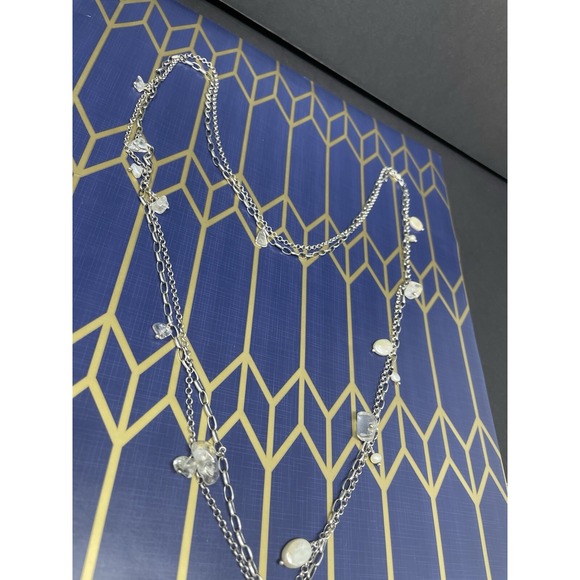 SILPADA N1492 Necklace Vintage‎ Sterling Silver 925 Layered Pearl Lariat Tassel - Picture 7 of 12